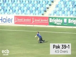 cricketer loses artificial leg while fielding - Sakshi