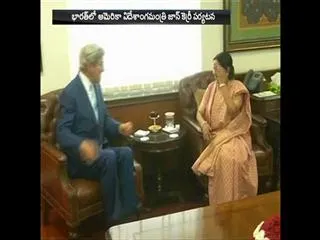 Sushma Swaraj rules out talks with Pakistan, John Kerry says no good or bad terrorist - Sakshi