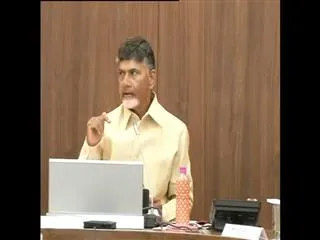 chief minister chandrababu naidu review meeting with ias officers - Sakshi