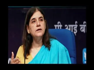 Union Minister Maneka Gandhi hospitalised - Sakshi