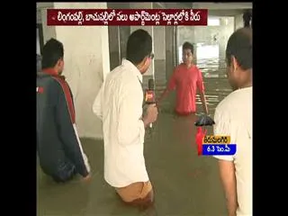 water comes into the apartments at Nijampet In Hyderabad - Sakshi