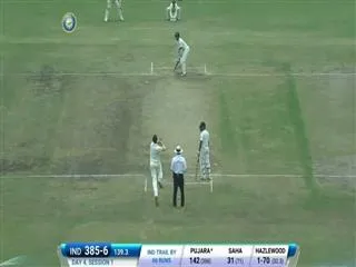 umpire Gaffaney is raising his finger, and then goes on to scratch his head - Sakshi