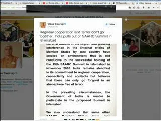 key points of India boycotts Saarc summit - Sakshi