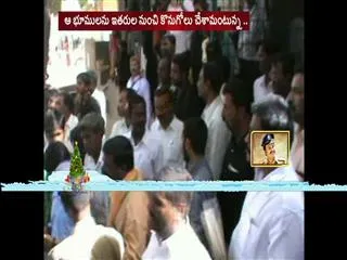 TDP members land mafia in puttaparthi - Sakshi