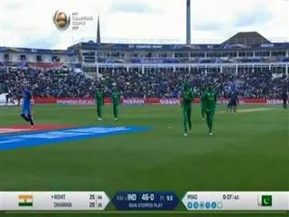 pakistan and india Match delayed by rain - Sakshi