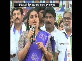 YCP MLA Roja Slams Chandrababu Government Over projects - Sakshi
