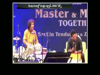 Sachin Tendulkar’s jugalbandi with Zakir Hussain is winning hearts on social media - Sakshi