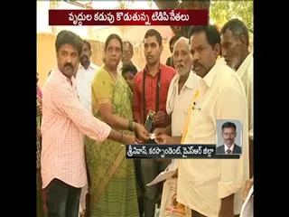 tdp leaders commission in Old Age Pension at kadapa district - Sakshi