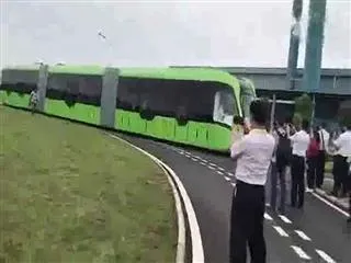 China unveils track-less train that runs on virtual rails - Sakshi