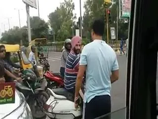 VIP Misbehaves With Man In Noida - Sakshi