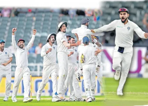 India beat South Africa in eventful Johannesburg final Test - Sakshi