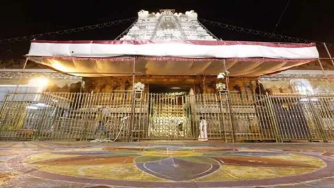 Temples Closed during Chandra Grahan in Telugu States - Sakshi