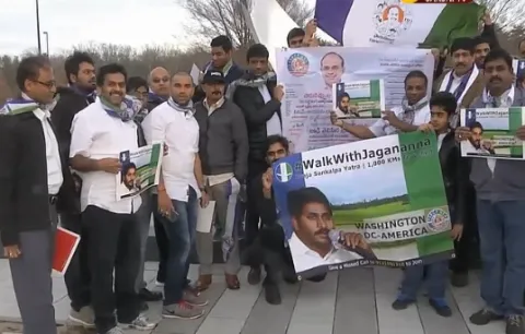 Walk with Jagananna in Washington DC - Sakshi