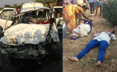 road accident in 44 national highway, seven person died - Sakshi