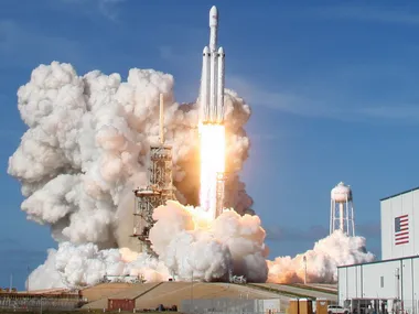 Falcon Heavy Lifts Tesla Car Successfully to Space  - Sakshi