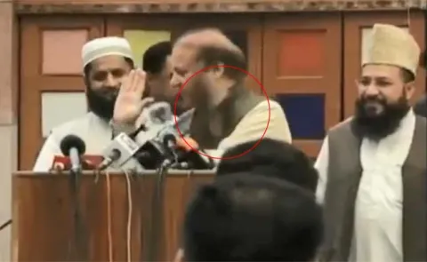 Shoe Hurled At Former Pakistan PM Nawaz Sharif In Lahore - Sakshi