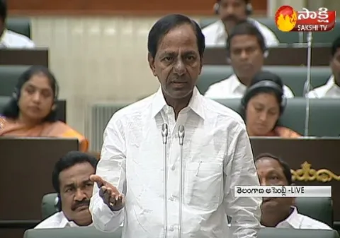 CM KCR Slams Congress in Assembly - Sakshi
