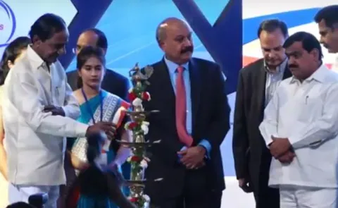 CM KCR at Shamshabad Airport 10th Anniversary Celebrations - Sakshi