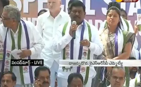 mla rajanna dora fire on chandrababu naidu over special status for ap - Sakshi