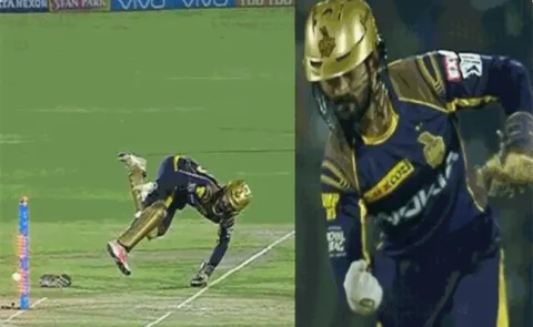 Dinesh Karthik Does An MS Dhoni, Stuns Ajinkya Rahane - Sakshi