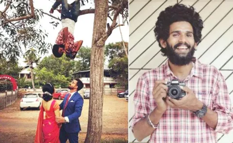 Upside Down Wedding Photographer Reveals His Story - Sakshi