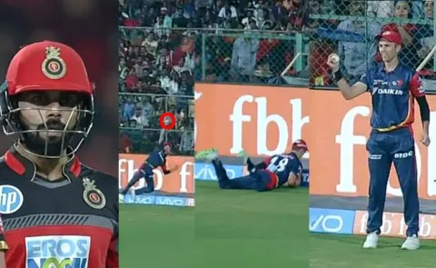Trent Boult Kohli Catch in IPL a LifeTime - Sakshi