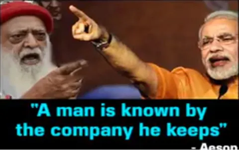 Congress Shares PM Modis Video With Rape Convict Asaram - Sakshi