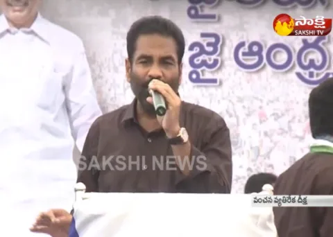 YSRCP MLA Kotamreddy Sridhar Reddy fire On AP CM Chandrababu Naidu - Vanchana Vyatireka Deeksha . - Sakshi