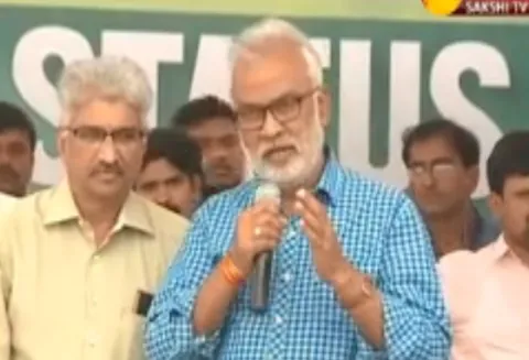 IJU President Sinha Support for YSRCP MPs Hunger Strike - Sakshi