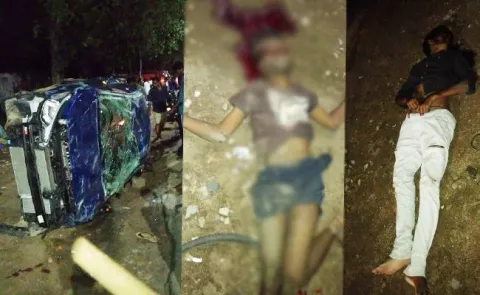 Road accident in jeedimetla - Sakshi