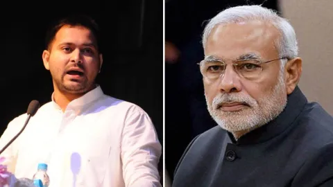Tejashwi Yadav challenged to PM Narendra Modi  - Sakshi