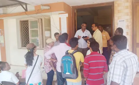 Parents and Students Facing Problems at EAMCET Counselling Centre in Vizag - Sakshi
