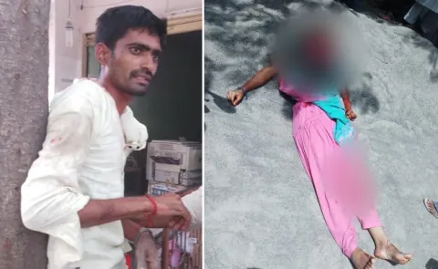 Man cut woman throat in karimnagar - Sakshi