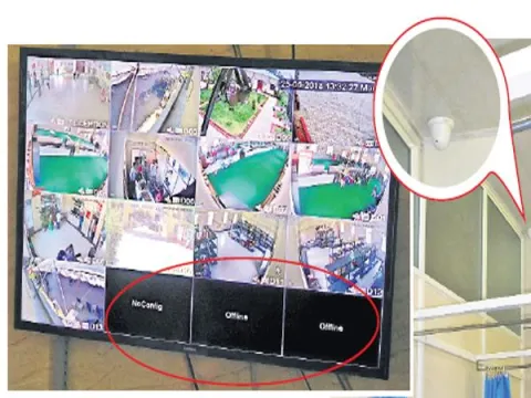 CCTV Cameras Found  in Women dressing rooms at Durga temple  - Sakshi