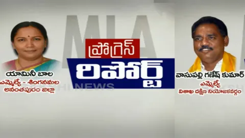 MLA Progress Report MLA yamini bala, MLA Vasupalli Ganesh Kumar - Sakshi