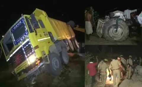 7 dead in road accident in Uttarpradesh - Sakshi