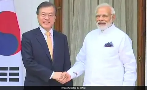 South Korea to lift India ties on par with China, US, Japan - Sakshi