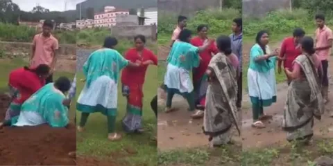 MLA Giddi Eswari Fight With Woman video goes viral in social media - Sakshi