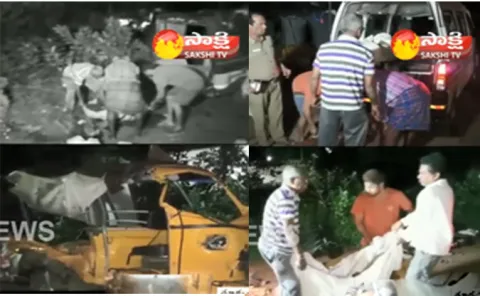 Road Accident in East Godavari district - Sakshi