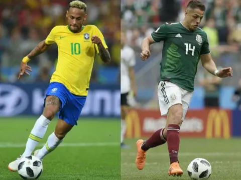Brazil beat Mexico 2-0 to enter quarters - Sakshi