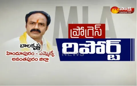 MLA Progress Report-Hindupur Mla Balakrishna - Sakshi