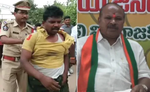 Man Throws Slipper On Kanna Lakshmi Narayana - Sakshi