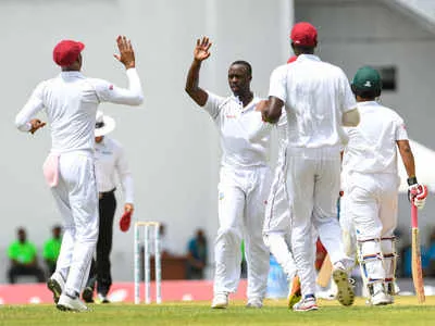 Bangladesh Bowled Out By West Indies For Their Lowest Test Total - Sakshi