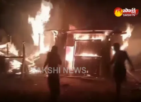 Huge Fire Accident at Timber Depot in Anantapur District - Sakshi