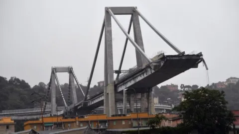 Italy Bridge Collapses in Powerful Storm - Sakshi