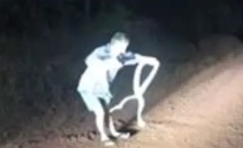 Play with snake and then bites him - Sakshi