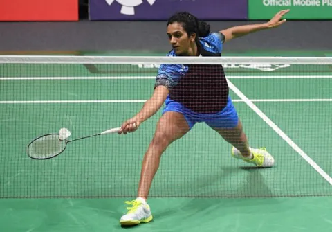 PV Sindhu in final after defeating Yamaguchi  - Sakshi