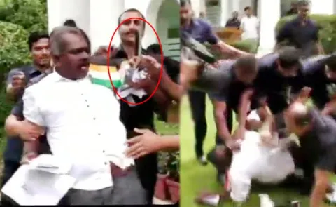 Knife wielding man barges into Kerala Bhawan in Delhi - Sakshi