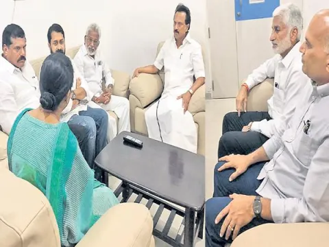 YSRCP leaders visit DMK chief Karunanidhi at Kauvery Hospital  - Sakshi