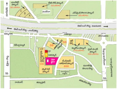 Pragathi Nivedana Sabha Route Map - Sakshi
